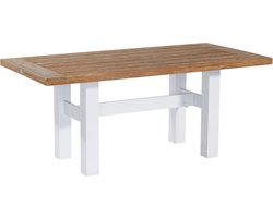 Hartman Yasmani Tuintafel L180 X B90 X H75 - Vintage Bruin Teakhout - Wit H-Frame