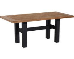 Hartman Yasmani Tuintafel L180 X B90 X H75 - Vintage Bruin Teakhout - Zwart H-Frame