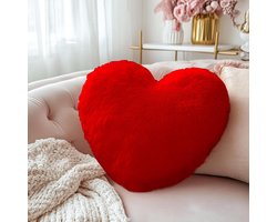 Hartvormig knuffelkussen - Zacht flanel - 1 stuk - 4 kleuren