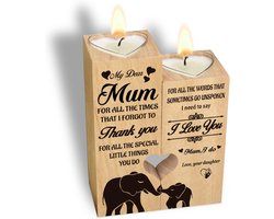 Hartvormige Kandelaar - Decoratie Kaars - Romantische Sfeer - Duurzaam Hout - Mama-dochter
