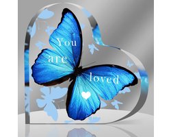 Hartvormige Transparante Acrylaatstand - Acrylaat Hartvormig Souvenir - Inspirerende Verjaardagscadeau voor Vrouwen - Bedankt Bureau Decoratie voor Vrienden en Collega's