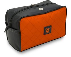 Haryali London Waterdichte toilettas van Cordura-stof voor mannen en vrouwen - Grote reistoilettas, scheerset, badkamer- en sportschooltoiletartikelen Make-up organizer (oranje)