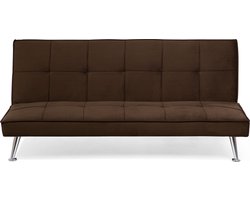 HASLE II - Slaapbank 3-zits - Bruin - Polyester