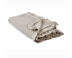 HATTON - Sprei - Taupe - 220 x 240 cm - Katoen