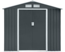 Hattoro S100 Tuinhuis - 213x117x185cm 3,6m³ Zadeldak - Donkergrijs Anthraciet