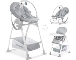 Hauck Sit N Relax 3 in 1 - Meegroeistoel- Mobiel dankzij wieltjes - Stretch Grey