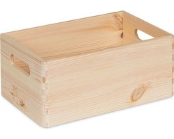 HAUDT® houten stapelkist - KIM Mini - 30 x 20 x 13 cm - naturel - kist - opslag
