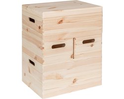 HAUDT® KIM Stapel Kist Set Neutraal - 40 x 30 x 49 cm - 4 kistjes - losse deksel