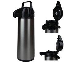 Haushalt 26126 - Thermoskan met pomp - thermosfles - 1.9 liter - RVS