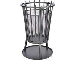 Haushalt International Vuurkorf - Ø40 x 61 cm - Staal - Incl. vonkenrooster - Antraciet