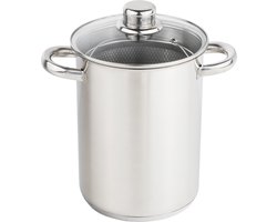 Haushalt RVS Aspergepan met Glazen Deksel  - 21 cm - 4 Liter