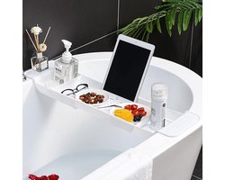 HAUSS SPOLE Badplank-Uittrekbaar Design-Badkamer-56-78cm-PP Kunststof-Wit