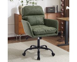 HAUSS SPOLE Bureaustoel - Verstelbaar Comfort - Ergonomisch Met Zachte Vulling - Voor Kantoor En Kaptafel - PU Groen