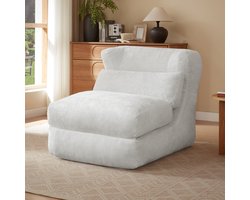 HAUSS SPOLE Relaxstoel - Omvormbaar Tot Ligstoel - Comfortabele Fauteuil Voor Woonkamer En Slaapkamer - Schuim Wit