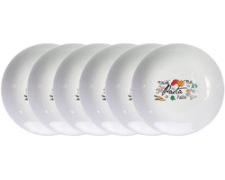 Haute Cuisine Pastabord - Ø 21 x H4,5 cm - Set-6 - Keramiek