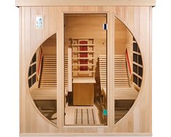 Haviklux Infraroodsauna - 2 persoons - 180x180x190cm - Hemlock hout