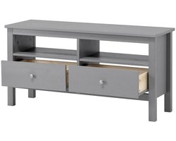 Havuun Vesa TV-meubel - grenen - 110 cm breed - 2 lades & open vak - grijs - Scandinavisch design