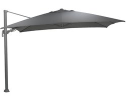 Hawaii Big Pole parasol - 350x350 cm - arctic grey - donker grijs