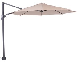 Hawaii parasol S - Ø300 cm - carbon black - ecru