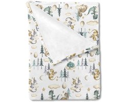 HawSkgFub Soft Lightweight Flannel Blanket for Baby Boys Watercolor Cute Fairy Tale Cloud Moon Star Dragons Egg Children's Bed 30x40cm