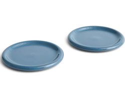 Hay Barro Plate Ø24 set of 2, dark blue