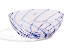 HAY Spin Bowl - schaal - 2 stuks - Light Pink w. Blue Stripes