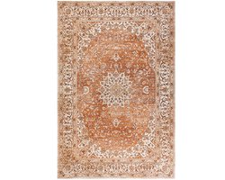 HAYA - Laagpolig vloerkleed - Oranje - 200 x 300 cm - Katoen