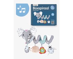 HAYALI®Boxspiraal Speelgoed Baby 0 Jaar voor Babybox/Kinderwagen - Autostoelspeeltje Jongen & Meisje - Activiteitenspiraal Knuffel-Grijs