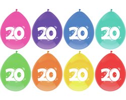 Haza Ballonnen - 20 jaar - leeftijd verjaardag - 6 stuks - 29 cm - versiering