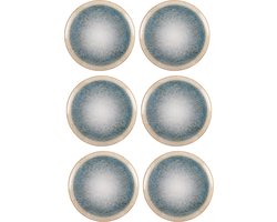 Hazel & Bos Juntos Turquesa dinerbord - bordenset 6 persoons - serviesset - 27cm - porselein