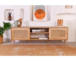 Hazeran 180 TV-meubel | 100% MELAMINE | Eiken