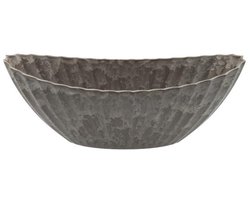 HBX natural living bloempot melamine ovaal multicolor 36x15x14cm decoratie.