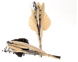 HBX natural living Boeket met palmblad Babala zwart/wit (1 stuk) assorti