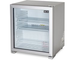 HCB® - Professionele Horeca Glasdeur koelkast - 90 liter - 230V - Zuinige koeling met glazen deur - Flessenkoelkast - Drankenkoelkast - 53x62x72 cm (DxBxH) - 41 kg - Frigo - 7653