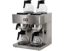 HCB® - Professionele Horeca Koffiezetapparaat - 2 x 1,8 liter - 2 x 230V - RVS / INOX - Filter machine voor koffie - Filtermachine - Filterkoffie - 40.5x40.5x45.5 cm (DxBxH) - 9 kg - 1714