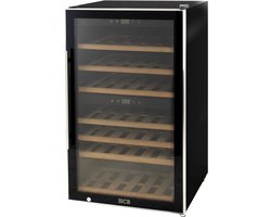 HCB® - Professionele luxe Wijnkoelkast met 2 zones - 66 flessen - Wijnklimaatkast met houten lades - Vrijstaand wijn koelkast - Klimaatkast - Wijnkast - Wijnfrigo koeler - 57 kg - Frigo - 6817