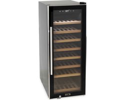 HCB® - Professionele luxe Wijnkoelkast voor 43 flessen - Wijnklimaatkast met houten lades - Vrijstaand wijn koelkast - Klimaatkast - Wijnkast - Wijnfrigo koeler - 44 kg - Frigo - 6814