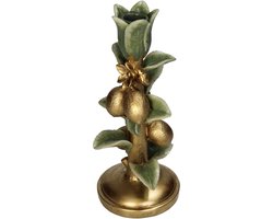 HD Collection Candle Stick Lime Polyresin Green 11x10.5x23.5cm