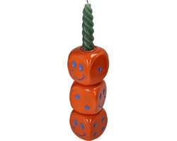 HD Collection Kaarsenhouder Dice Polyresin 7.5x7.5x22.5cm