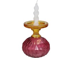 HD Collection Kaarsenhouder Glas Multi 13,5x13,5x15cm