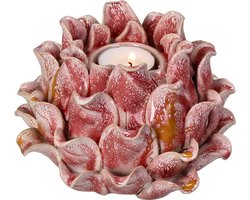 HD Collection Kaarsenhouder Stoneware 14.5x14.5x10.5cm