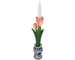 HD Collection Kaarsenhouder Tulp Polyresin 9,5x9x35cm