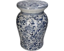 HD Collection Tafel Porselein Blauw 27x27x41,5cm