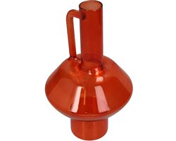 HD Collection Vaas Glas Oranje 12,7x12,7x21,5cm