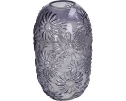 HD Collection Vaas Glas Paars 19x19x33,5cm