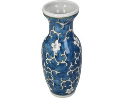 HD Collection Vaas Porselein Blauw 8,5x8,5x20,5cm
