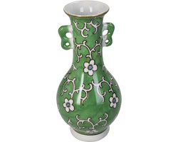 HD Collection Vaas Porselein Groen 10x10x21cm