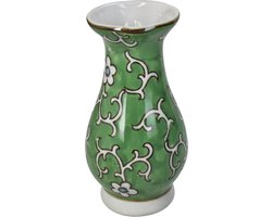 HD Collection Vaas Porselein Groen 7x7x15,5cm