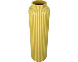 HD Collection Vaas Stoneware Mosterd 10,5x10,5x35,5cm