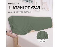 Headboard Cover Plain Design Stretchy Washable Removable - Green 180cm hoofdbord hoes elastische